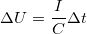 LaTeX: \Delta U=\frac{I}{C}\Delta t